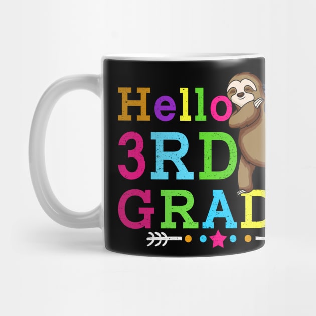 Sloth Hello 3rd Grade Teachers Kids Back to school Gifts by kateeleone97023